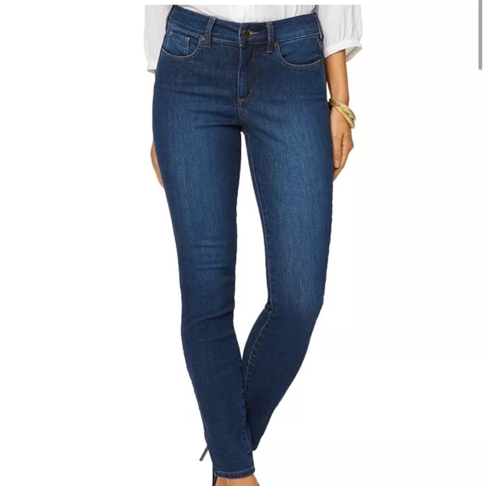 NYDJ Women's Skinny Jeans Medium Wash Dark Blue US 6 New - Picture 2 of 8